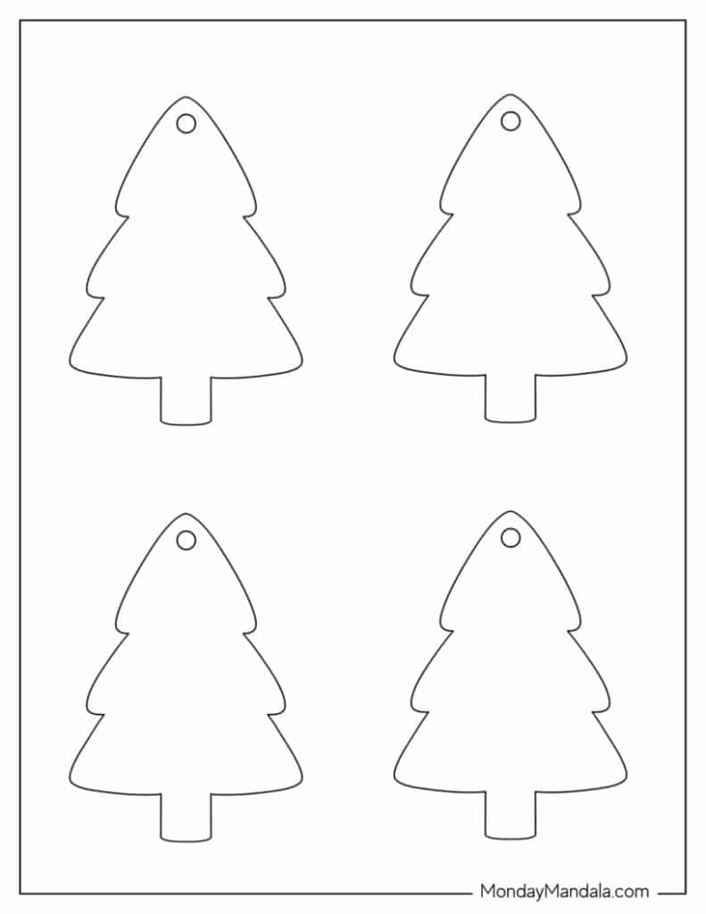 200 Printable Christmas Ornaments (Free Templates) within Free Printable Christmas Tree Ornaments Coloring Pages