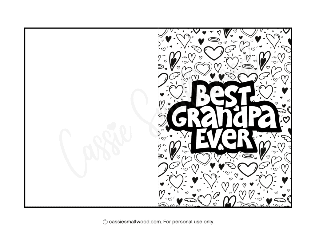 21 Cute Free Printable Father&amp;#039;S Day Cards To Color - Cassie Smallwood intended for Free Printable Happy Fathers Day Grandpa Cards