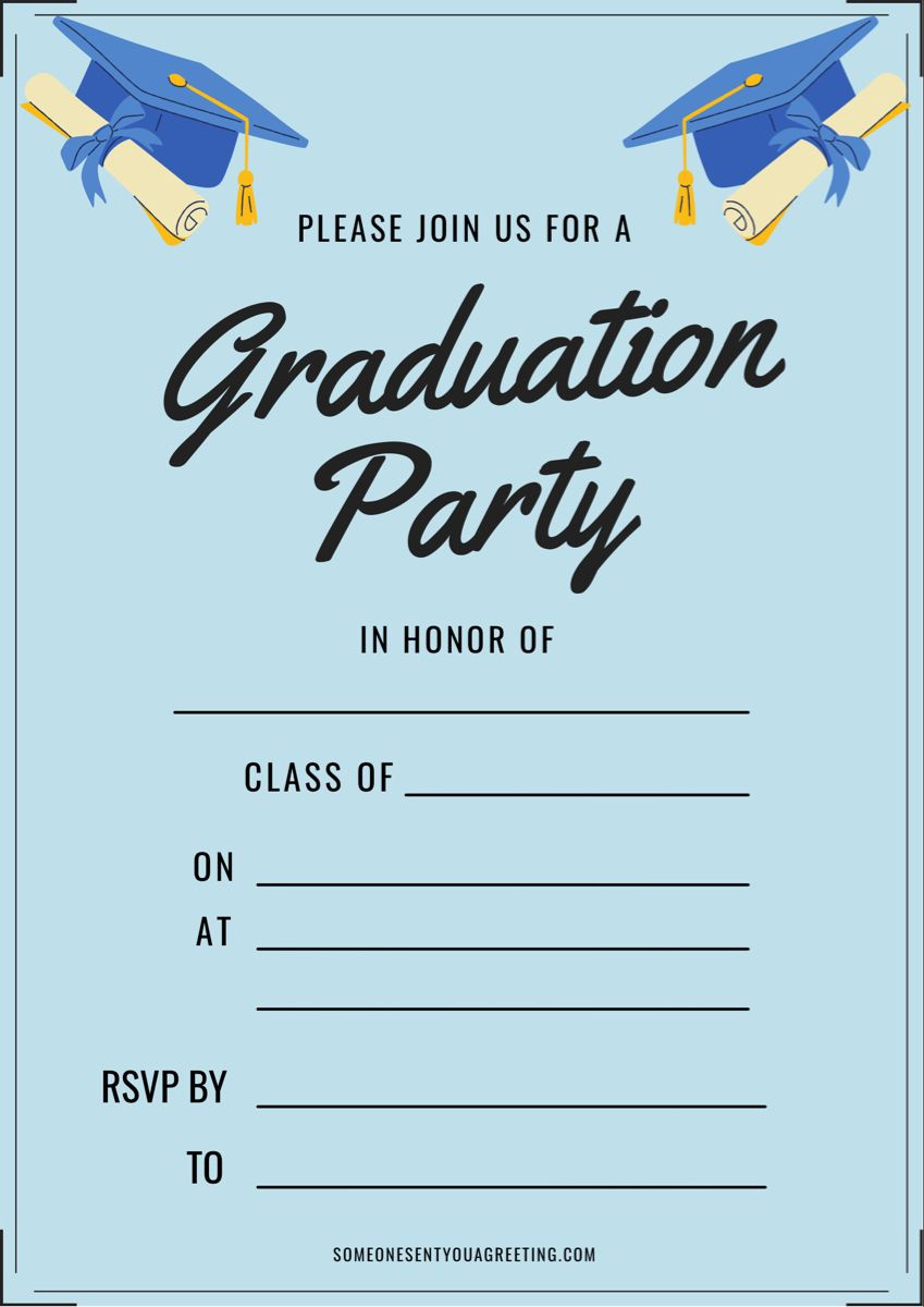 21 Free Printable Graduation Party Invitations - Someone Sent You within Free Printable Graduation Dinner Invitations
