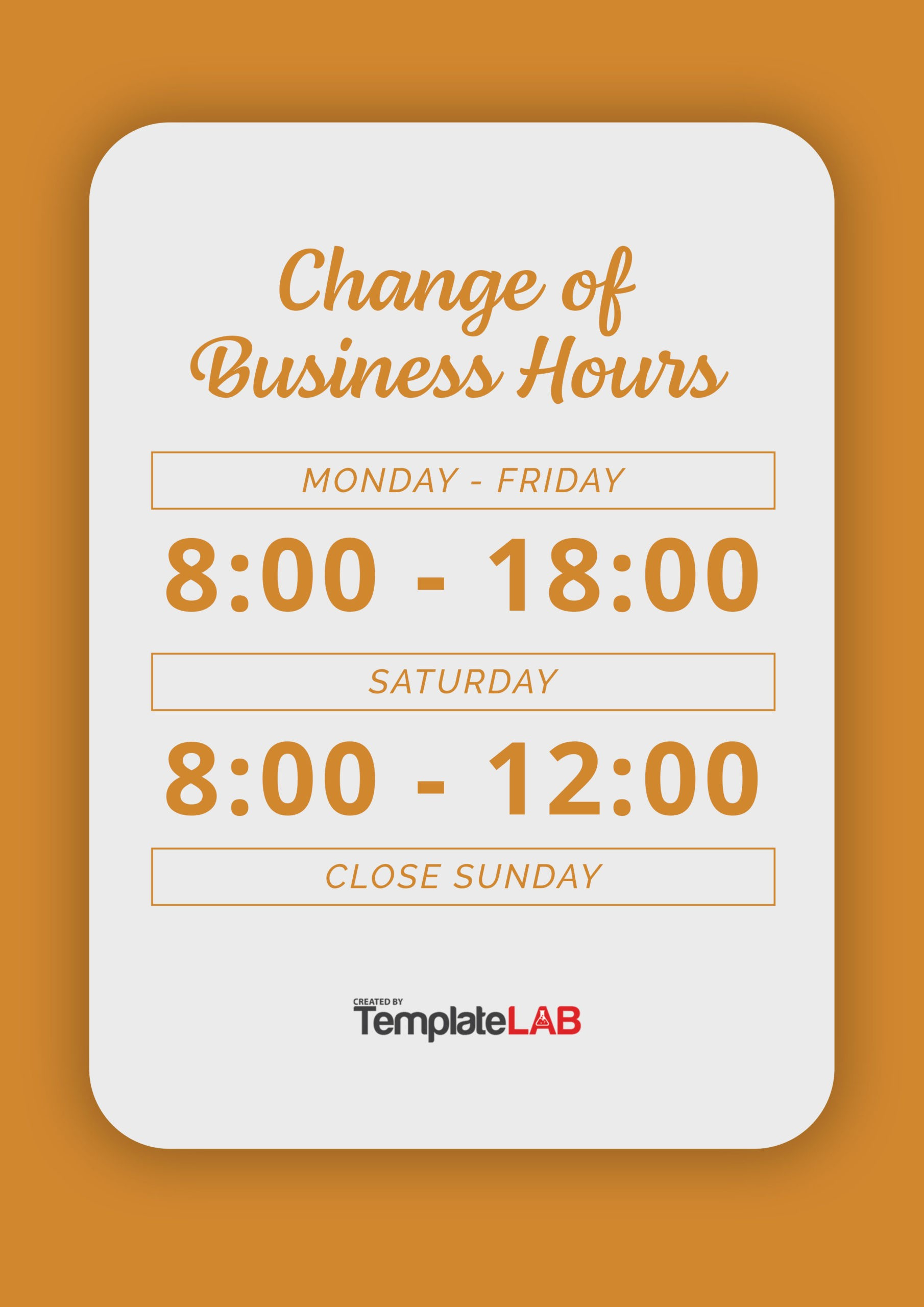 22 Printable Business Hours Templates (Word, Powerpoint, Pdf) regarding Free Printable Business Hours Sign