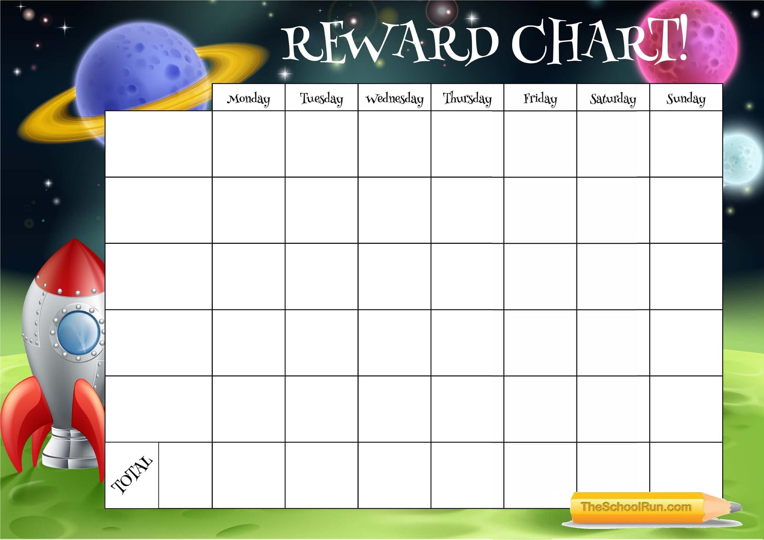 22 Printable Reward Charts For Kids (Pdf, Excel & Word) pertaining to Free Printable Reward Charts