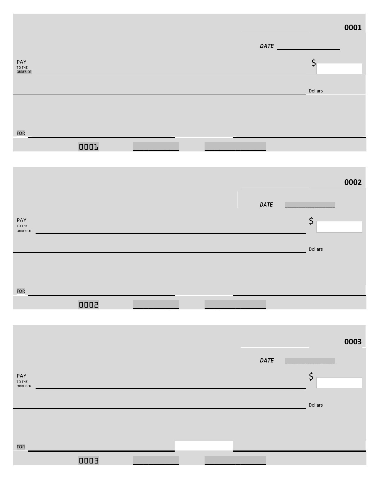 23 Blank Check Templates (Real &amp;amp; Fake) ᐅ Templatelab for Free Printable Blank Checks