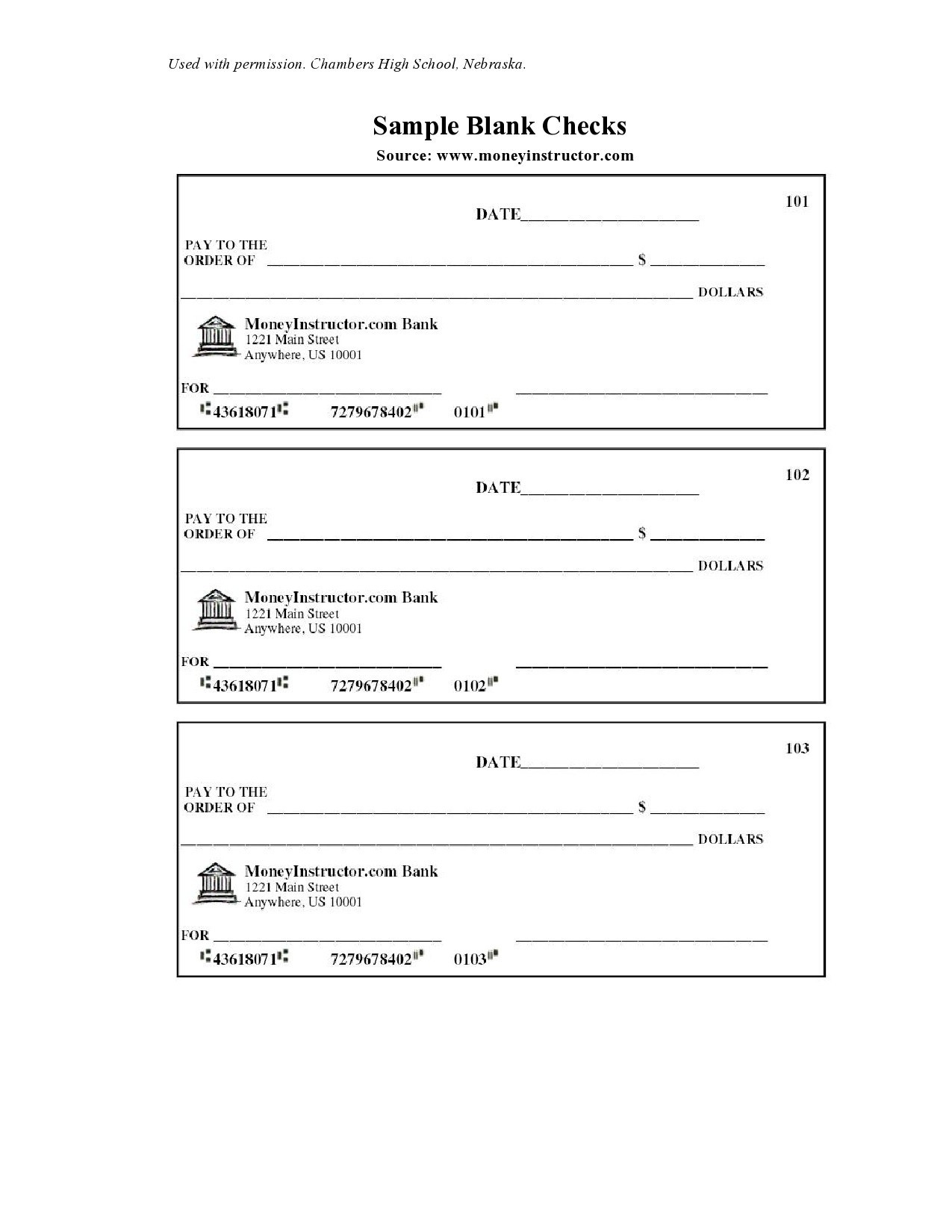 23 Blank Check Templates (Real &amp;amp; Fake) ᐅ Templatelab with Free Printable Checks