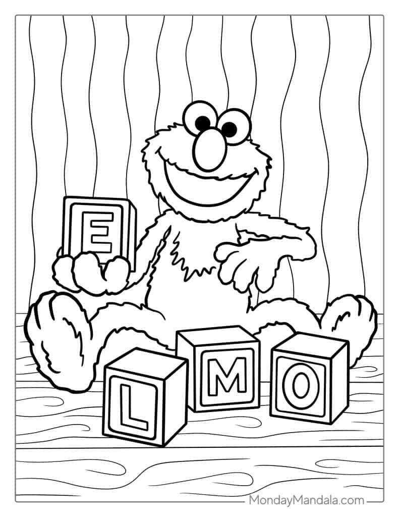 24 Elmo Coloring Pages (Free Pdf Printables) pertaining to Elmo Color Pages Free Printable