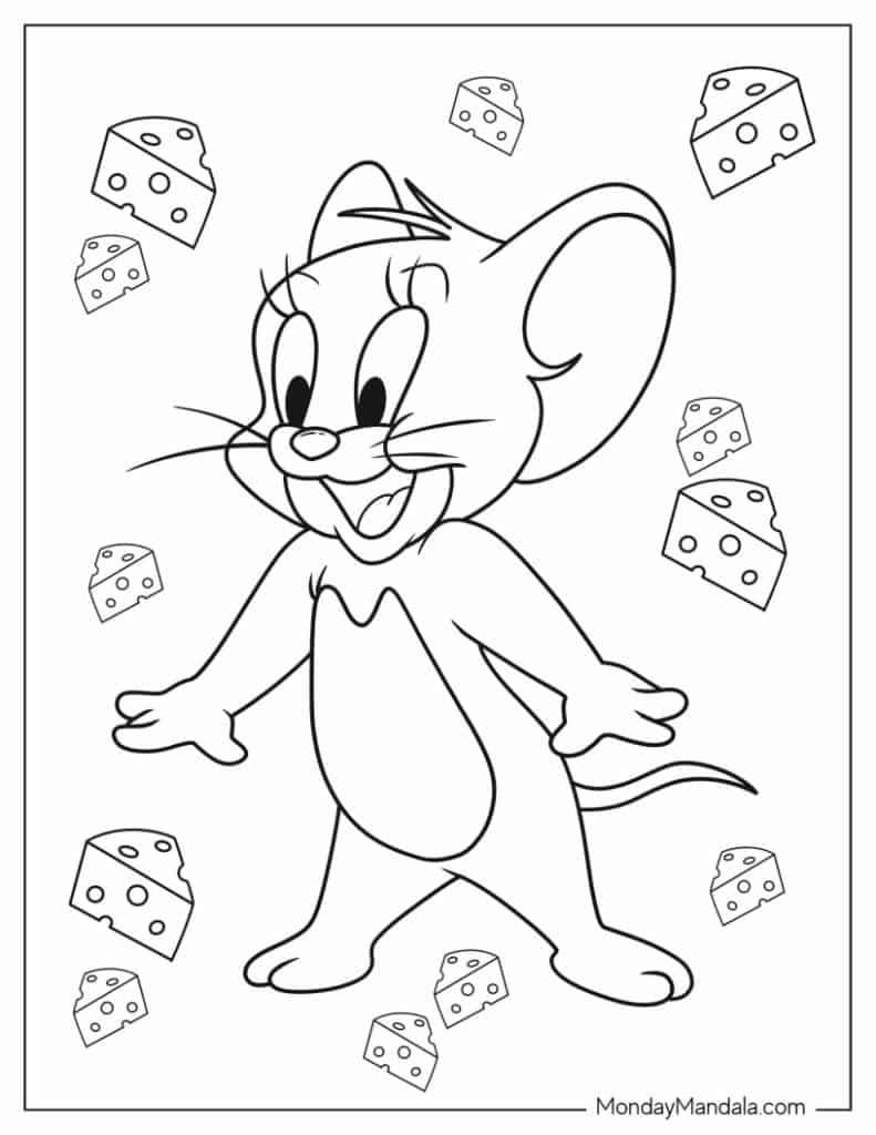 24 Tom And Jerry Coloring Pages (Free Pdf Printables) inside Free Printable Tom And Jerry Coloring Pages