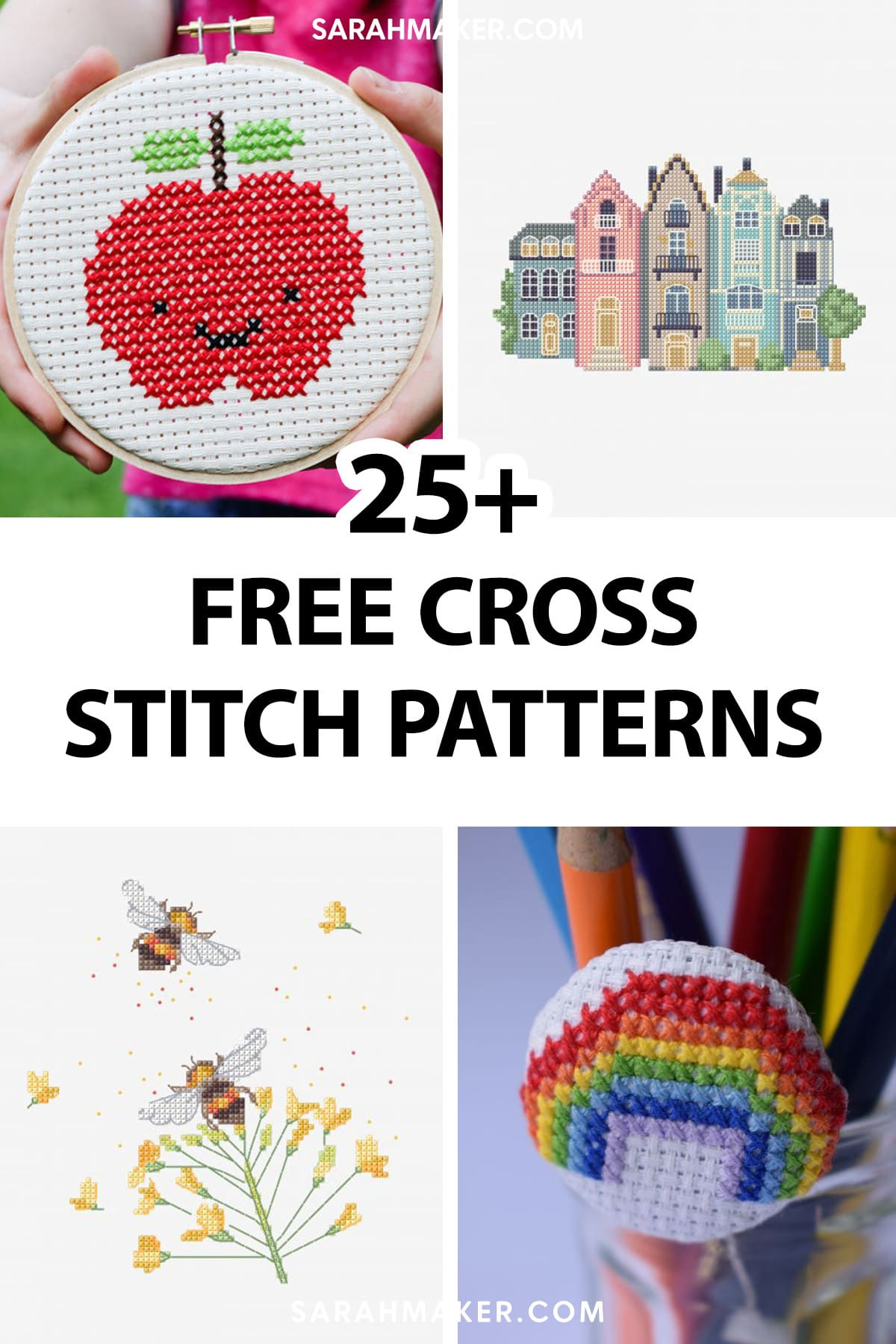 25 Free Cross Stitch Patterns For All Skill Levels - Sarah Maker with Cross Stitch Patterns Free Printable