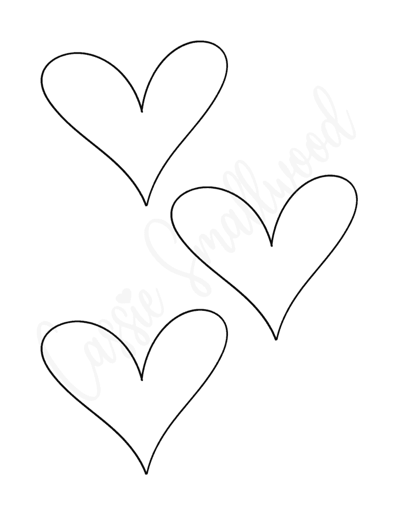 25 Free Printable Heart Templates (Small To Large Sizes) - Cassie throughout Free Printable Hearts