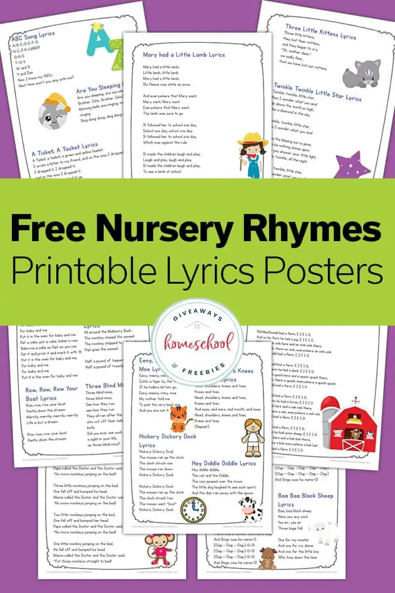 25 Of The Best Nursery Rhymes | Printable Lyrics &amp;amp; Activities with Free Printable Nursery Rhymes Songs