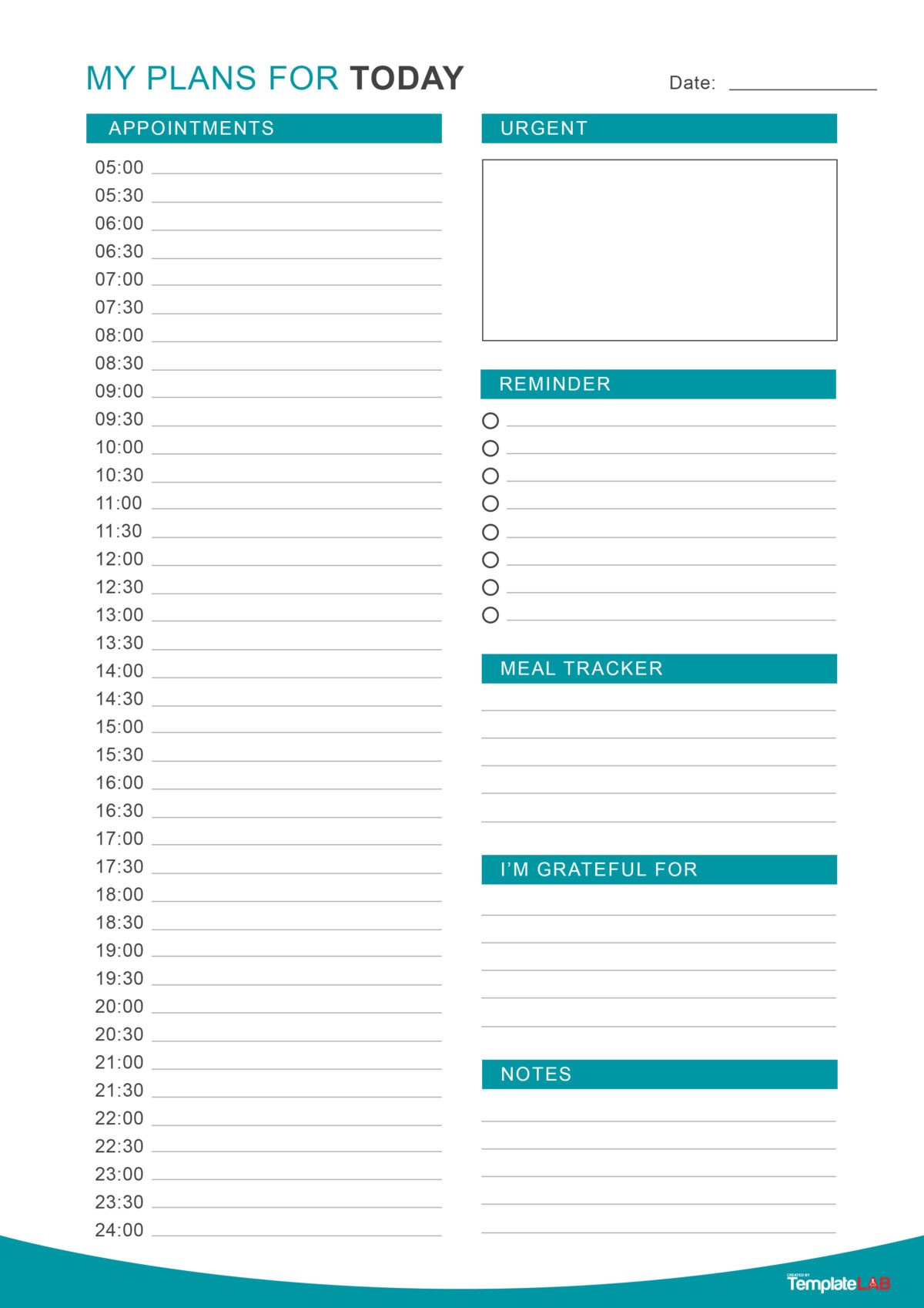 25 Printable Daily Planner Templates (Free In Word/Excel/Pdf) regarding Free Printable Daily Schedule