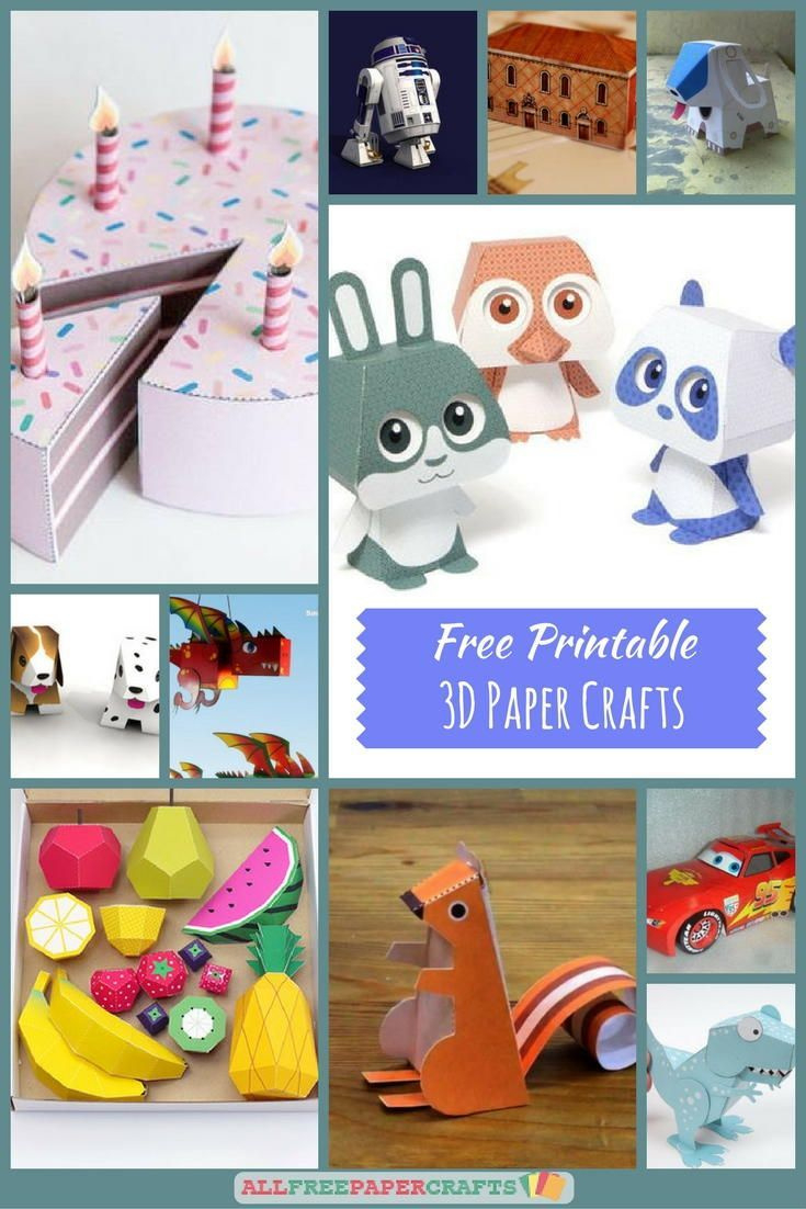 26+ Free Printable 3D Paper Crafts inside Free Printable Paper Crafts