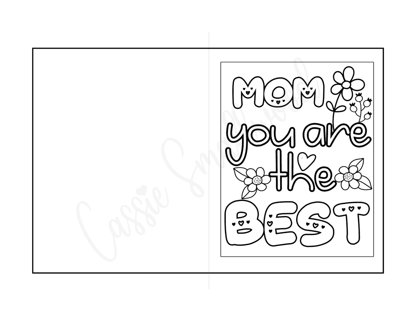 26 Unique Printable Mother'S Day Cards To Color {Pdf} - Cassie within Free Printable Mothers Day Cards No Download