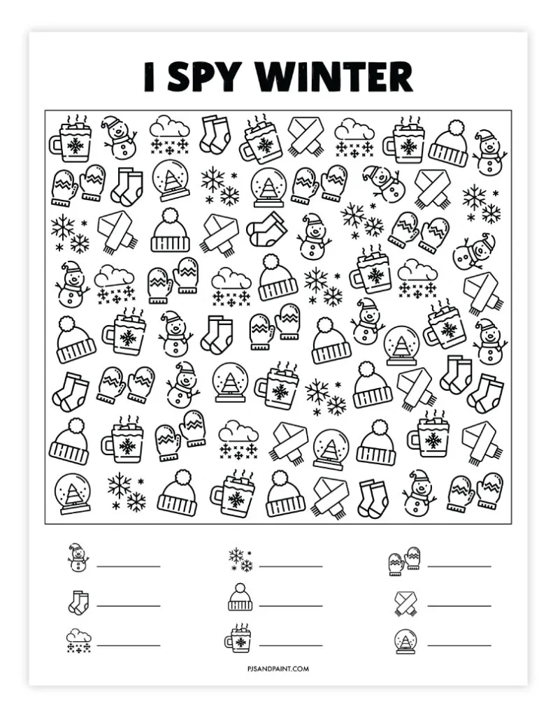 28 Free Printable I Spy Games - Pjs And Paint with regard to Free Printable Games