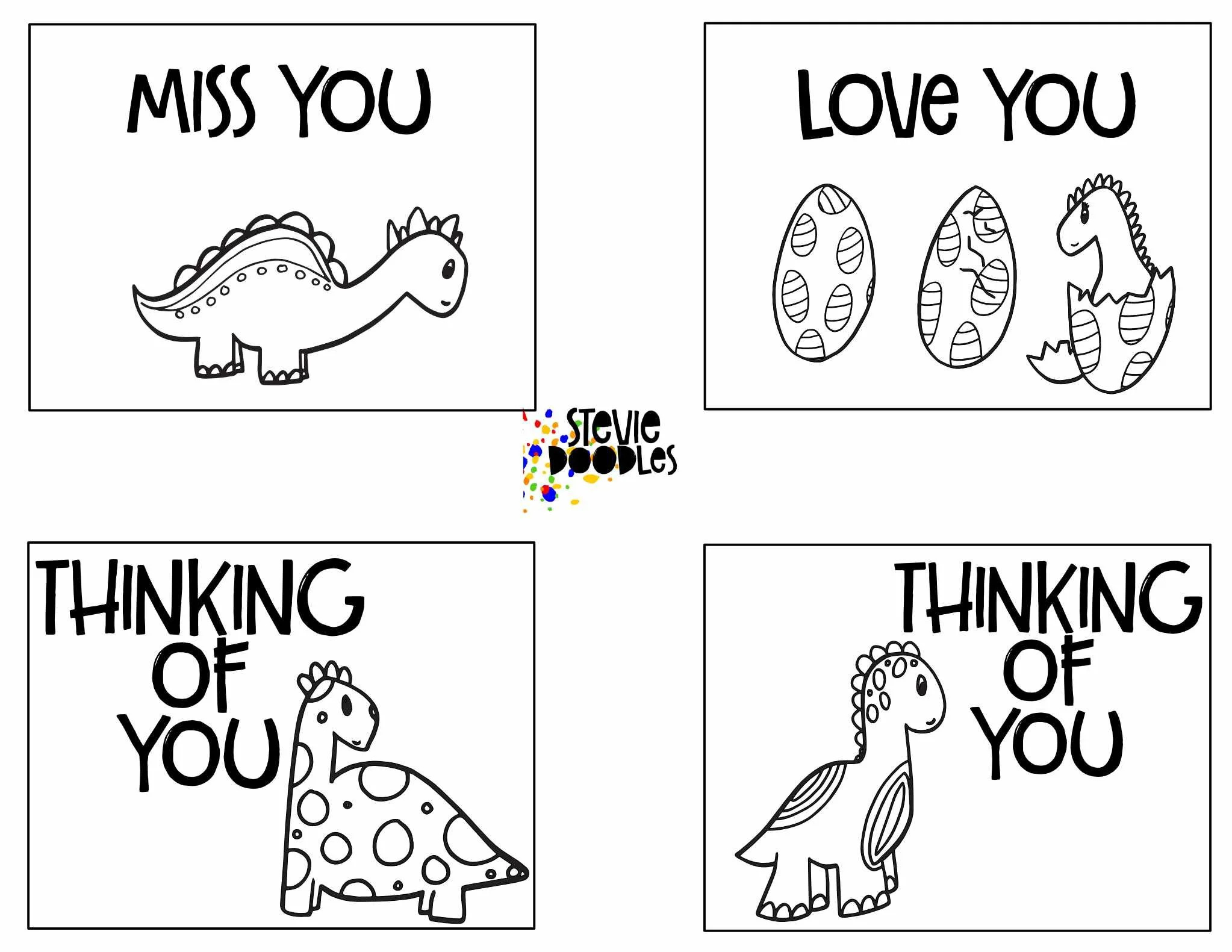 28 Free &amp;quot;Thinking Of You&amp;quot; Cards To Color — Stevie Doodles regarding Free Printable Cards To Color