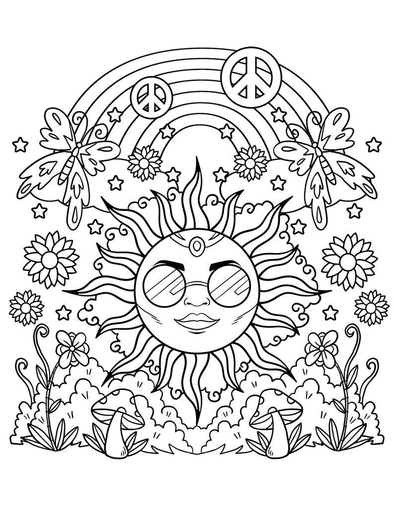 290 Colour Ideas | Coloring Books, Coloring Pages, Adult Coloring in Free Printable Trippy Coloring Pages