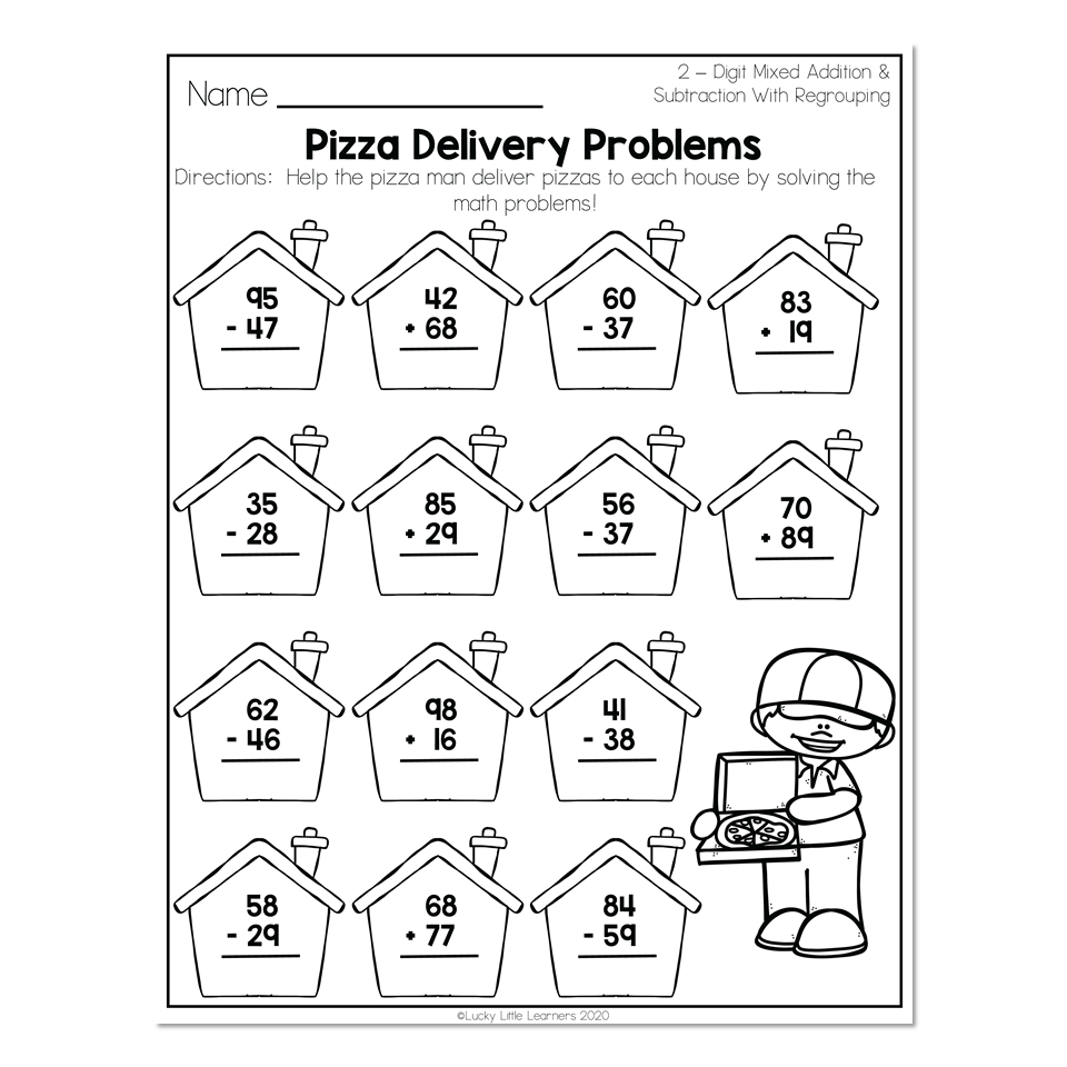 2Nd Grade Math Worksheets - 2-Digit Mixed Addition And Subtraction inside Free Printable Double Digit Addition And Subtraction Worksheets