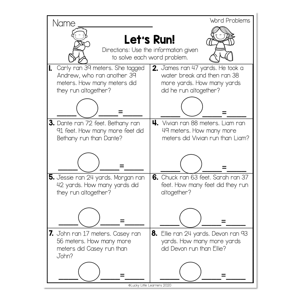 2Nd Grade Math Worksheets - Word Problems - Word Problems - Let'S regarding Free Printable Math Word Problems For 2Nd Grade
