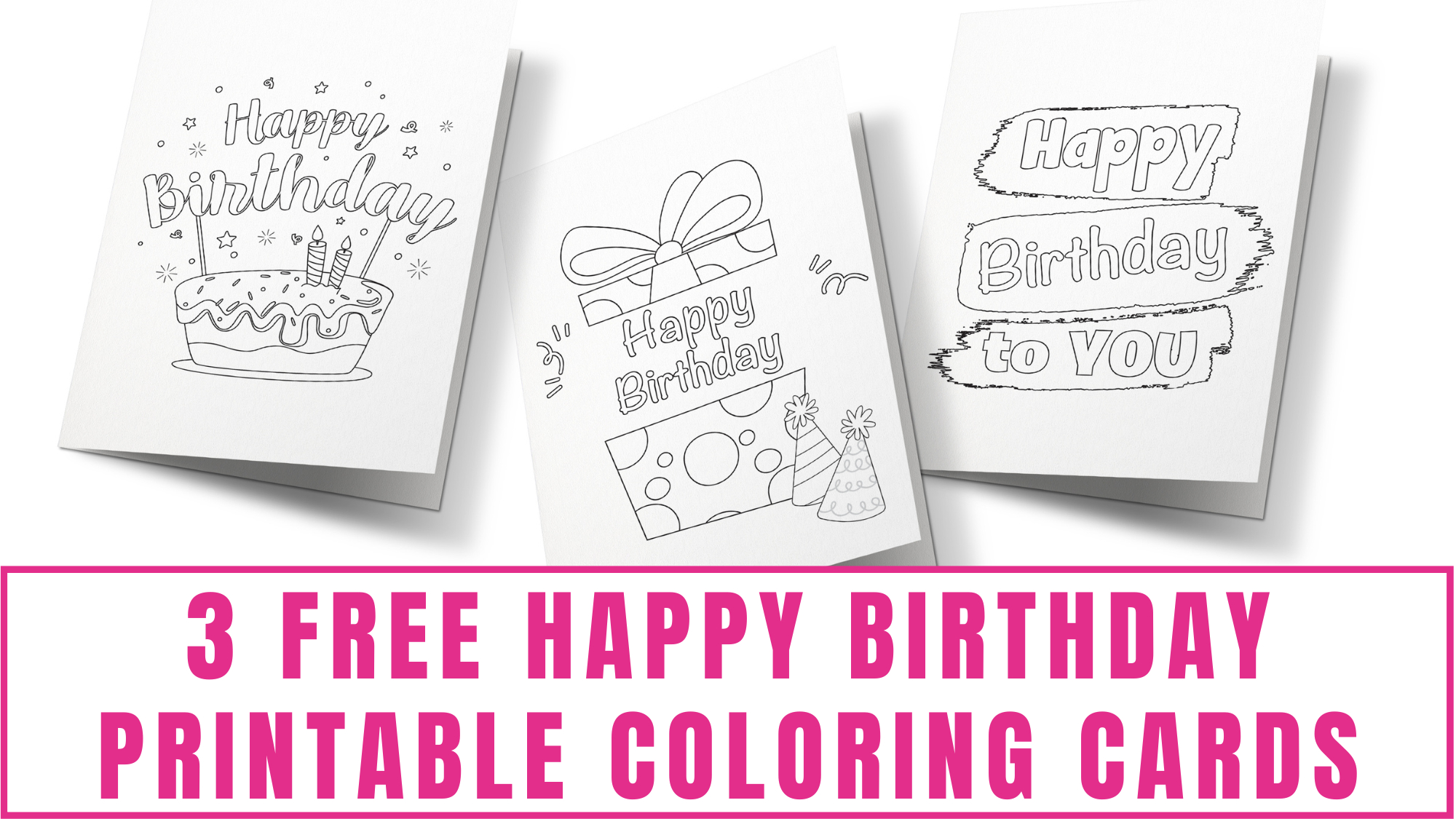 3 Free Happy Birthday Printable Coloring Cards - Freebie Finding regarding Free Printable Cards No Download Required