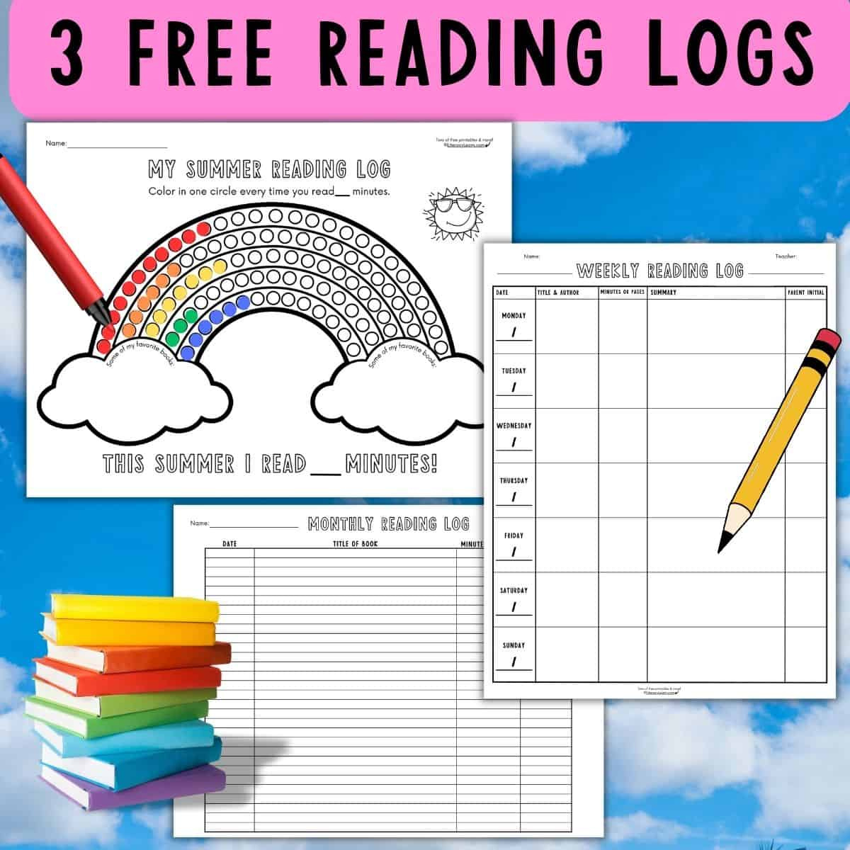 3 Free Printable Reading Log Templates - Weekly, Monthly, & Summer throughout Free Printable Reading Logs For Children