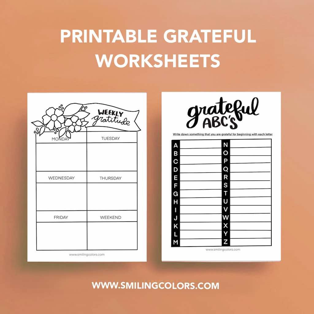 3 Printable Grateful Worksheets That Are Simple To Use within Free Printable Gratitude Worksheets