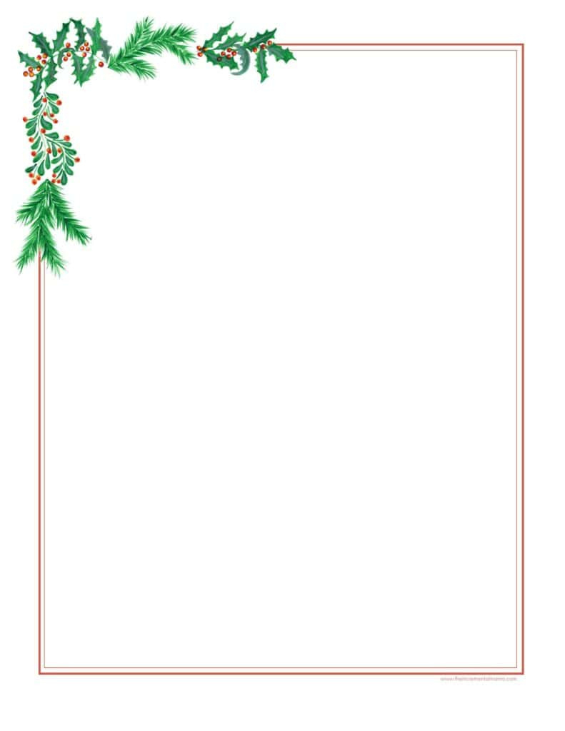 30+ Free Printable Christmas Border Printable Templates - The with Free Printable Letterhead Borders