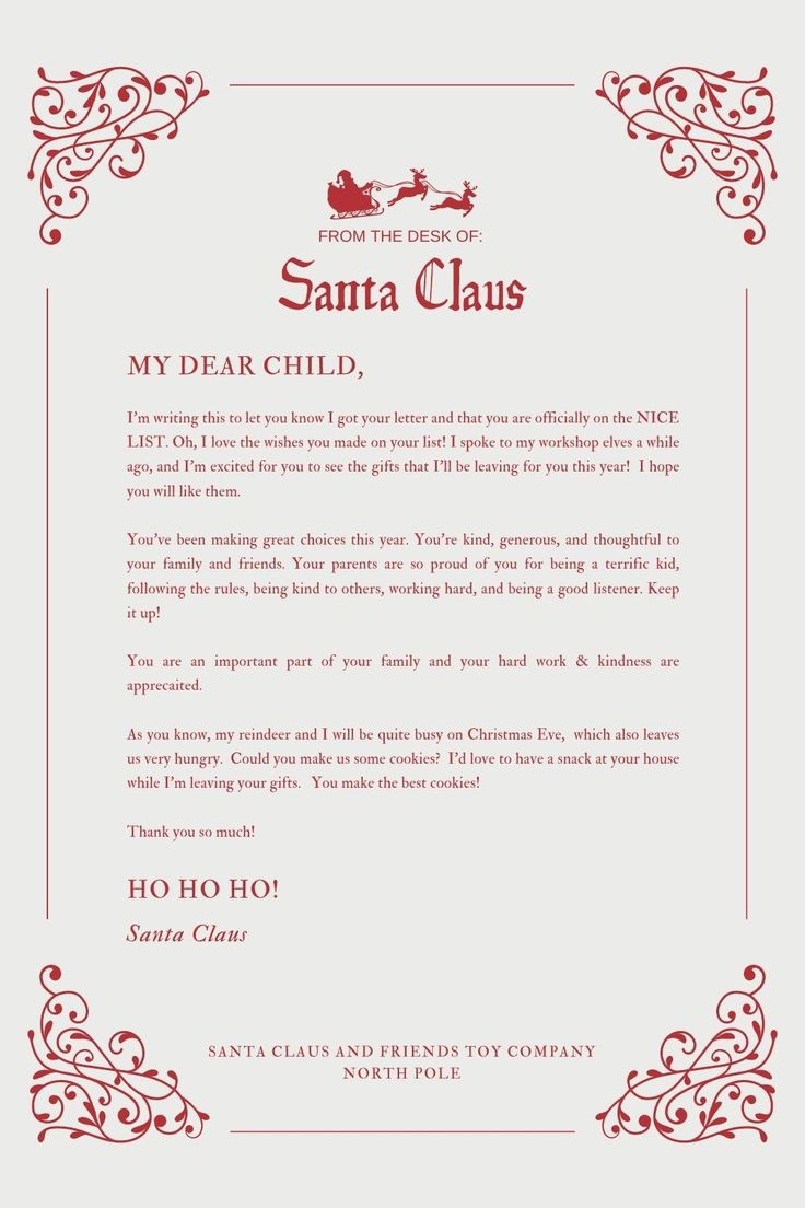 30+ Free Santa Letter Templates To Print & Use (Right Now!) - Your with Free Printable Letter From Santa Template