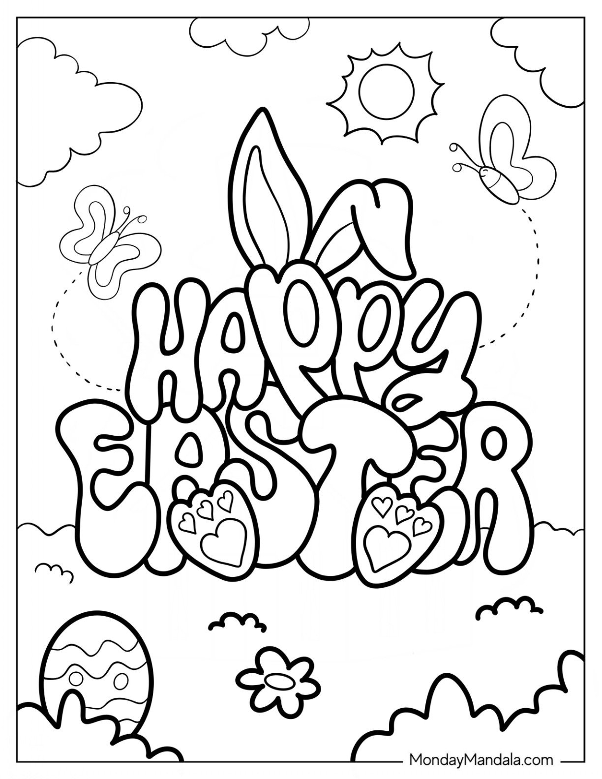 300 Easter Coloring Pages (Free Pdf Printables) with regard to Free Easter Color Pages Printable