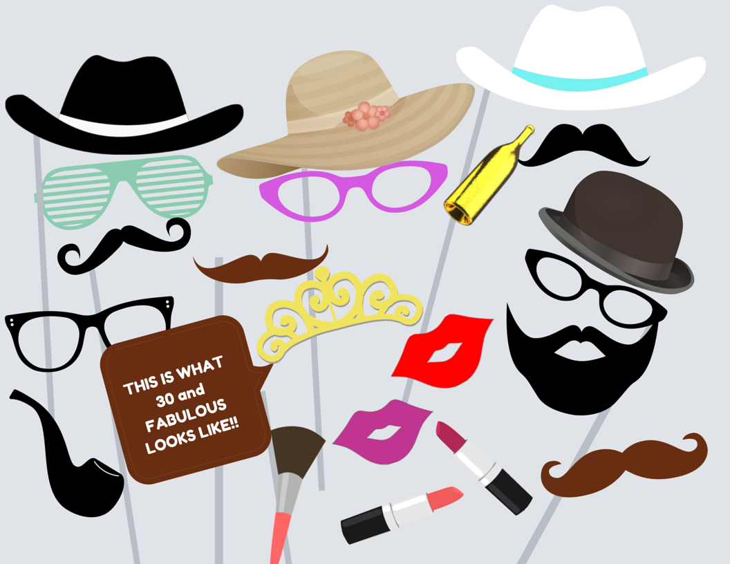 30Th Birthday Photobooth Party Props - Magical Printable for Free Printable 30Th Birthday Photo Booth Props