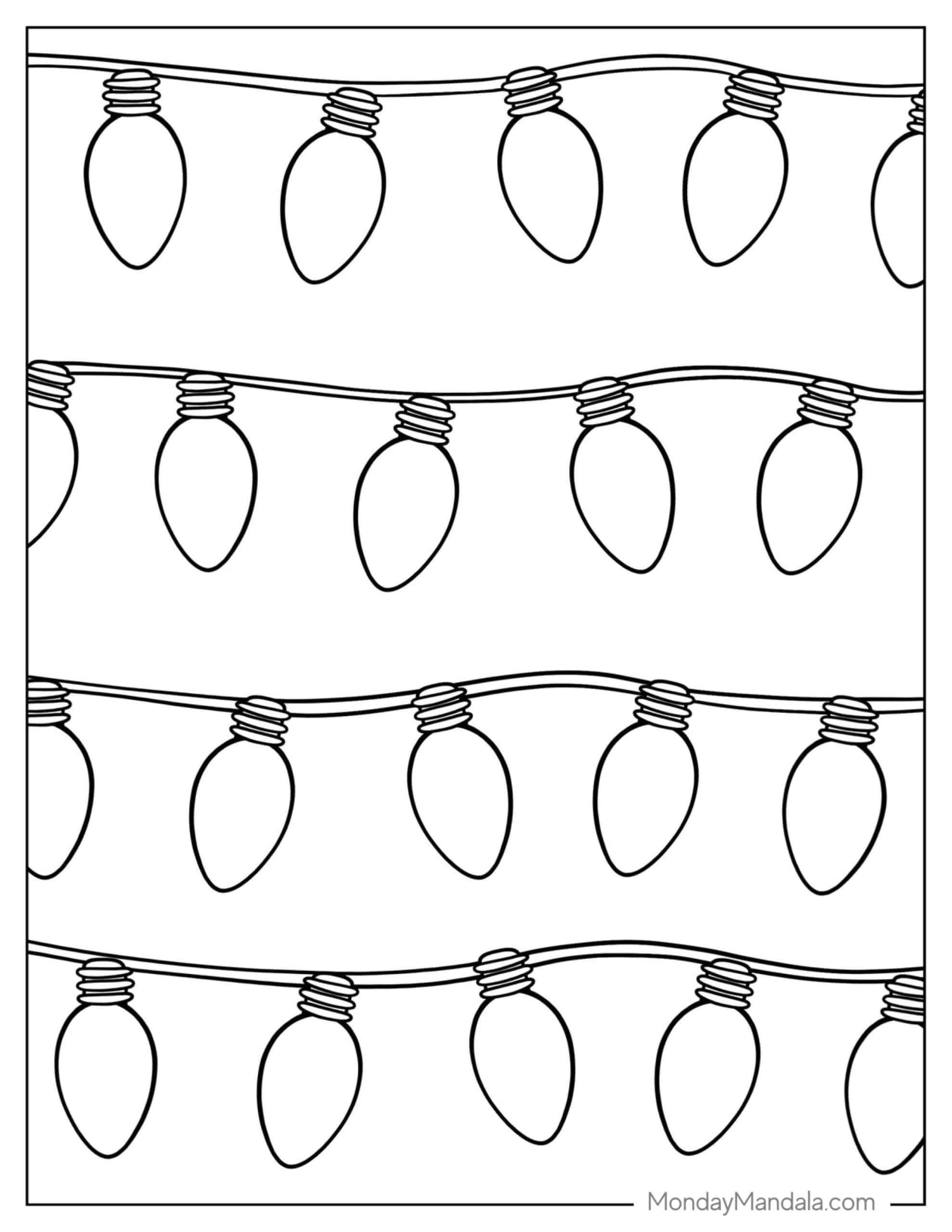 31 Christmas Lights Coloring Pages (Free Pdf Printables) inside Free Printable Christmas Lights Coloring Pages