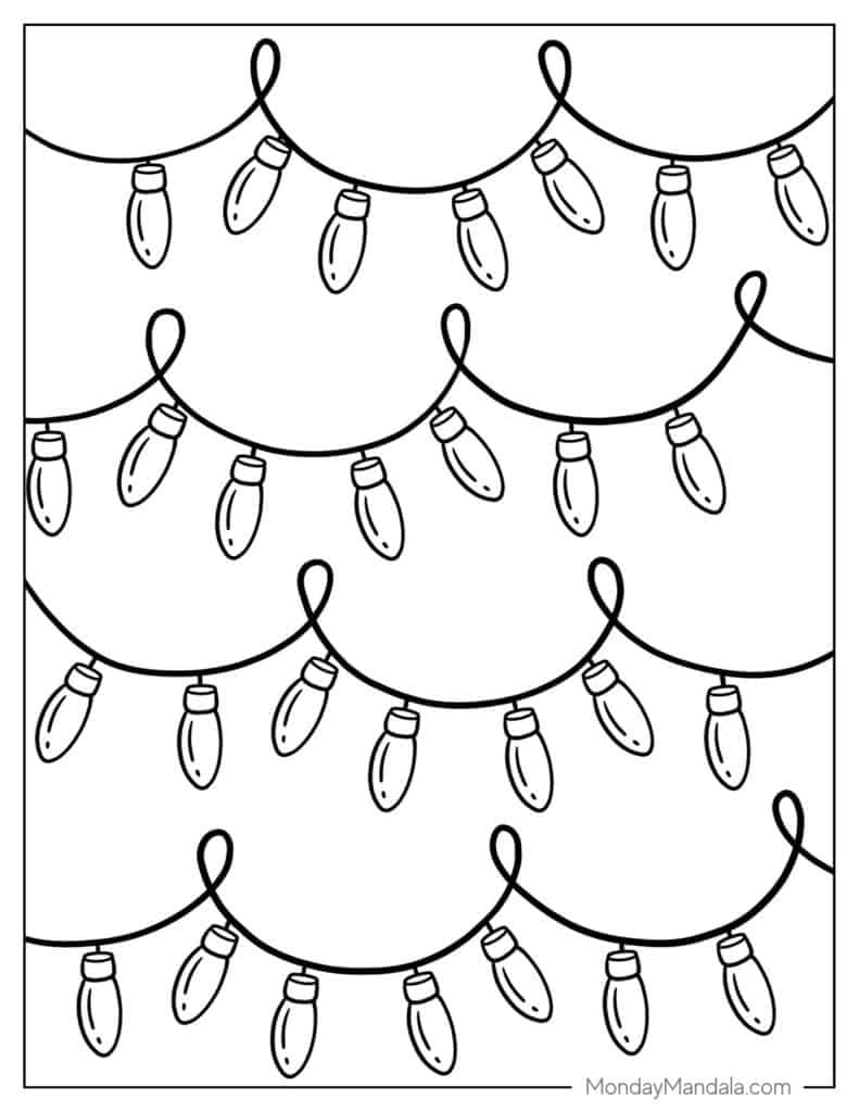 31 Christmas Lights Coloring Pages (Free Pdf Printables) within Free Printable Christmas Lights Coloring Pages