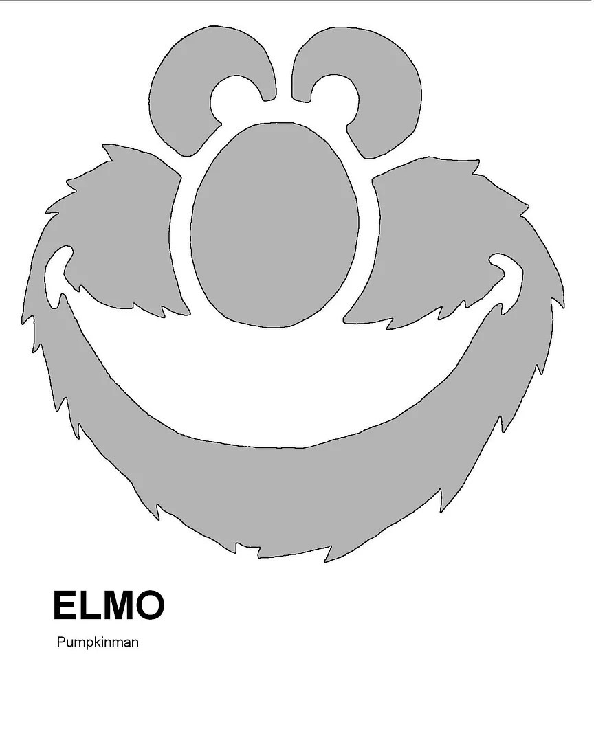 31 Days Of Halloween Hijinks Bonus Post: Free Elmo Pumpkin Stencil intended for Free Elmo Pumpkin Pattern Printable
