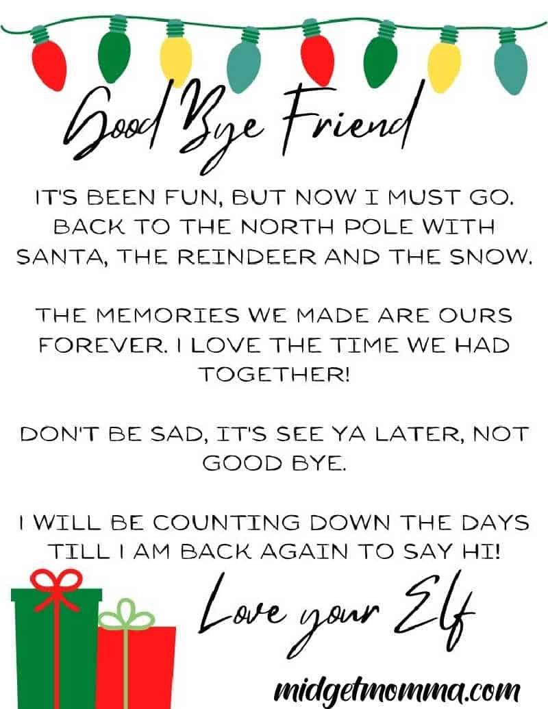 31 Free Elf On The Shelf Goodbye Letter Printables - Worksheets intended for Elf On A Shelf Goodbye Letter Free Printable
