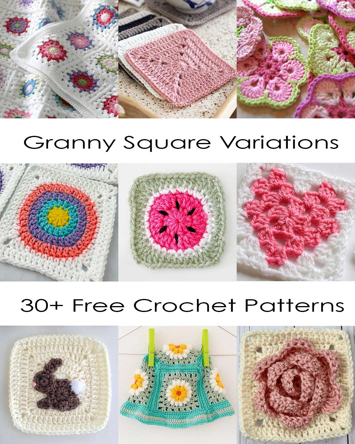 31 Unique Crochet Granny Square Patterns • Craft Passion in Free Printable Crochet Granny Square Patterns
