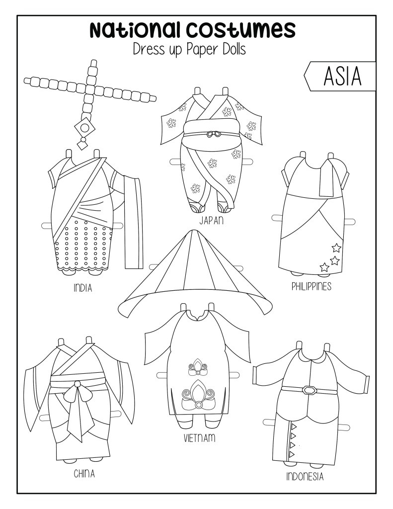 32 Free Printable Paper Dolls From Around The World - In The regarding Free Printable Paper Dolls From Around The World