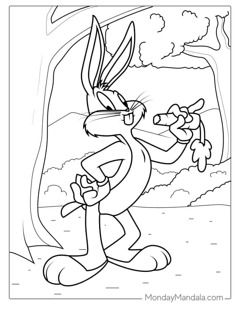 32 Looney Tunes Coloring Pages (Free Pdf Printables) regarding Free Printable Bugs Bunny Coloring Pages