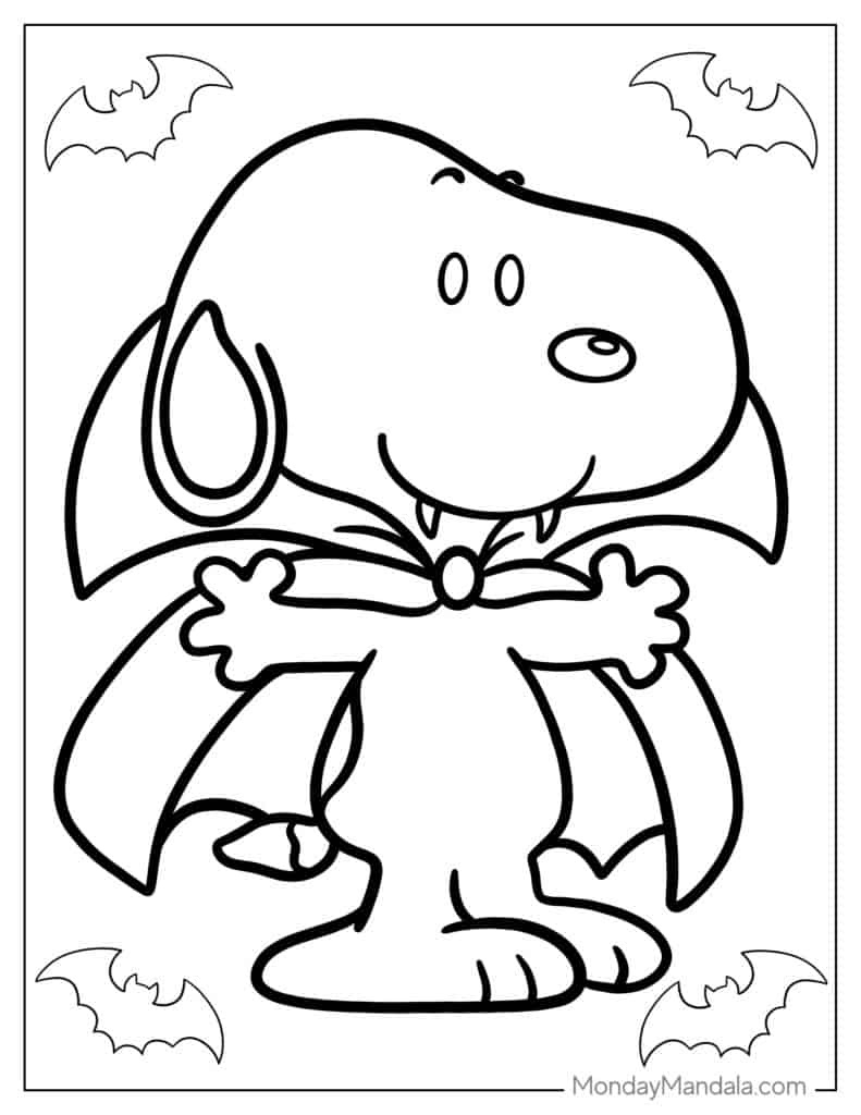 32 Peanuts & Snoopy Coloring Pages (Free Pdf Printables) inside Free Printable Charlie Brown Halloween Coloring Pages