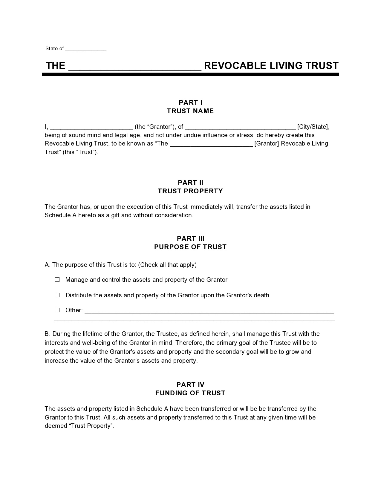 34 Free Living Trust Forms ( & Documents) ᐅ Templatelab intended for Free Printable Will And Trust Forms