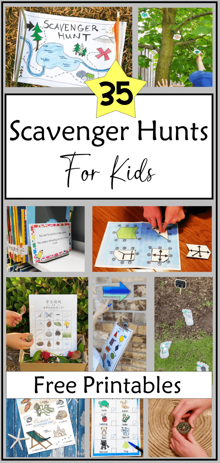 35 Scavenger Hunts For Kids With Free Printables regarding Free Printable Treasure Hunt Games