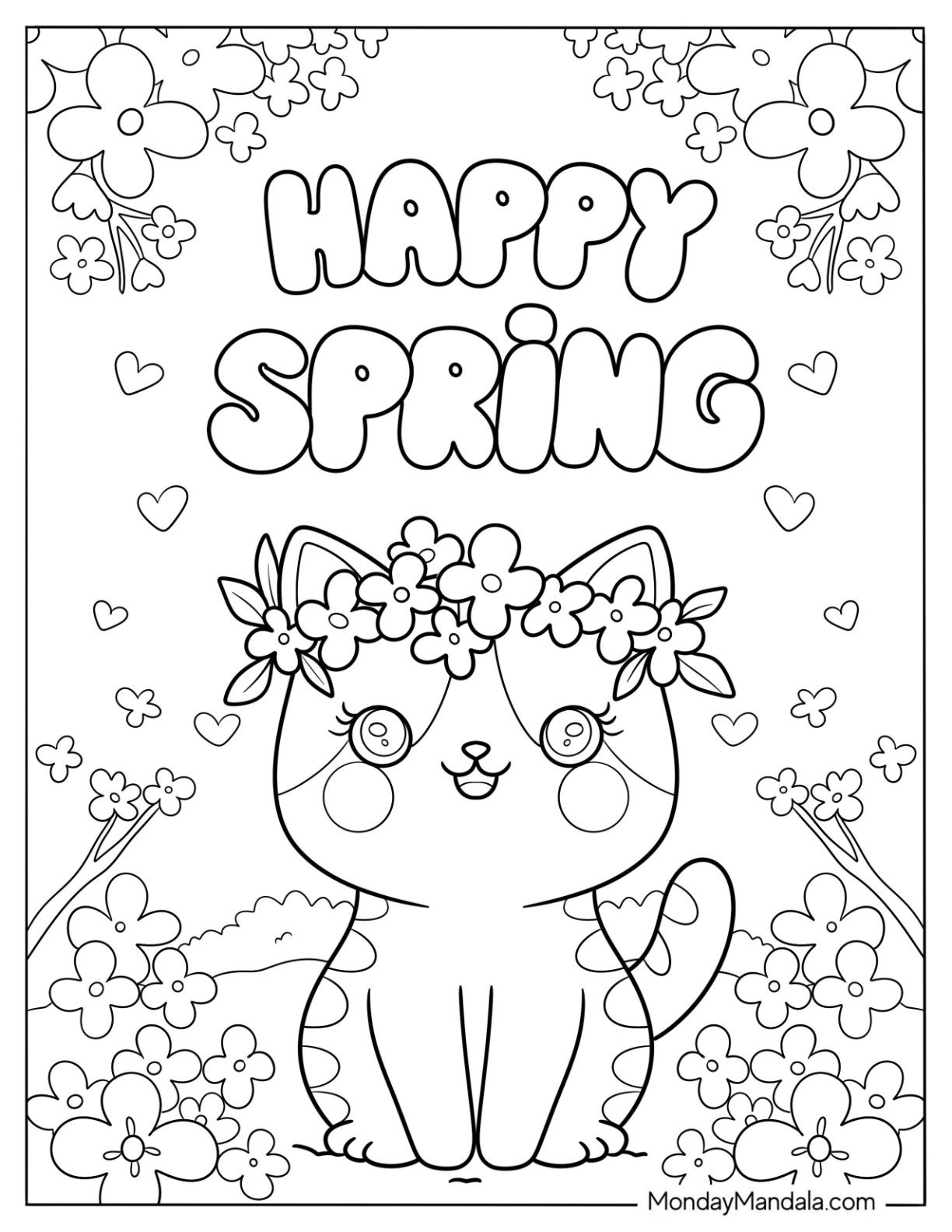 36 Spring Coloring Pages (Free Pdf Printables) within Spring Coloring Sheets Free Printable