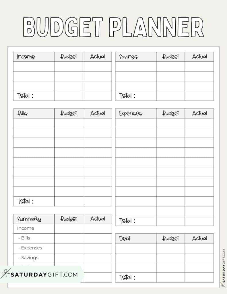 37 Budget Planners & Trackers - Cute & Free Printables within Free Printable Budget Template Monthly