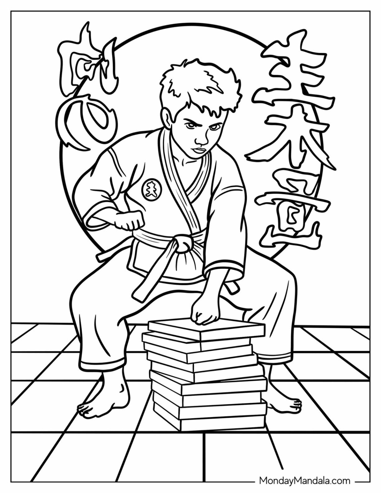 37 Karate Coloring Pages (Free Pdf Printables) for Free Printable Karate Coloring Pages