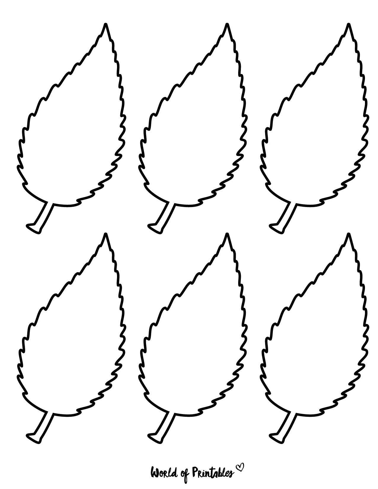 37 Printable Leaf Templates, Outlines &amp;amp;Amp; Shapes (Free) - World for Free Printable Leaves