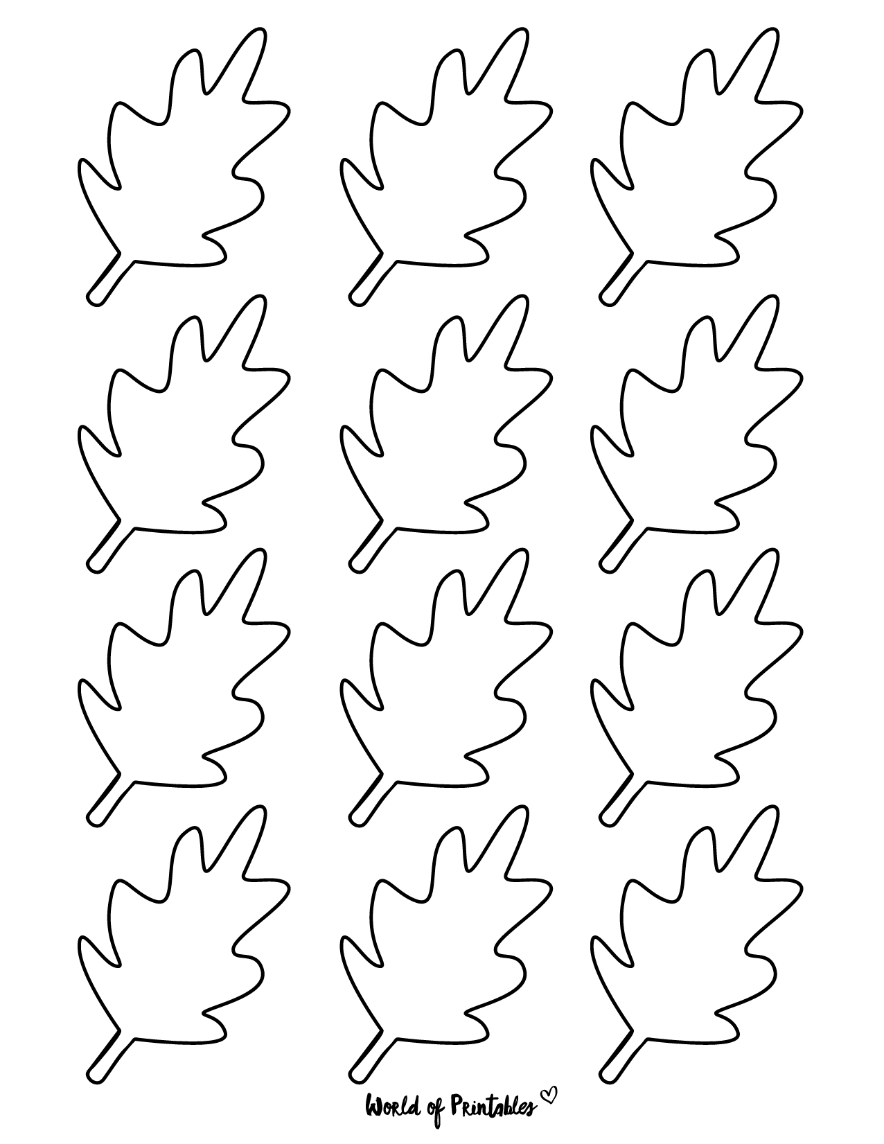 37 Printable Leaf Templates, Outlines &amp;amp; Shapes (Free) - World Of regarding Free Printable Oak Leaf Patterns