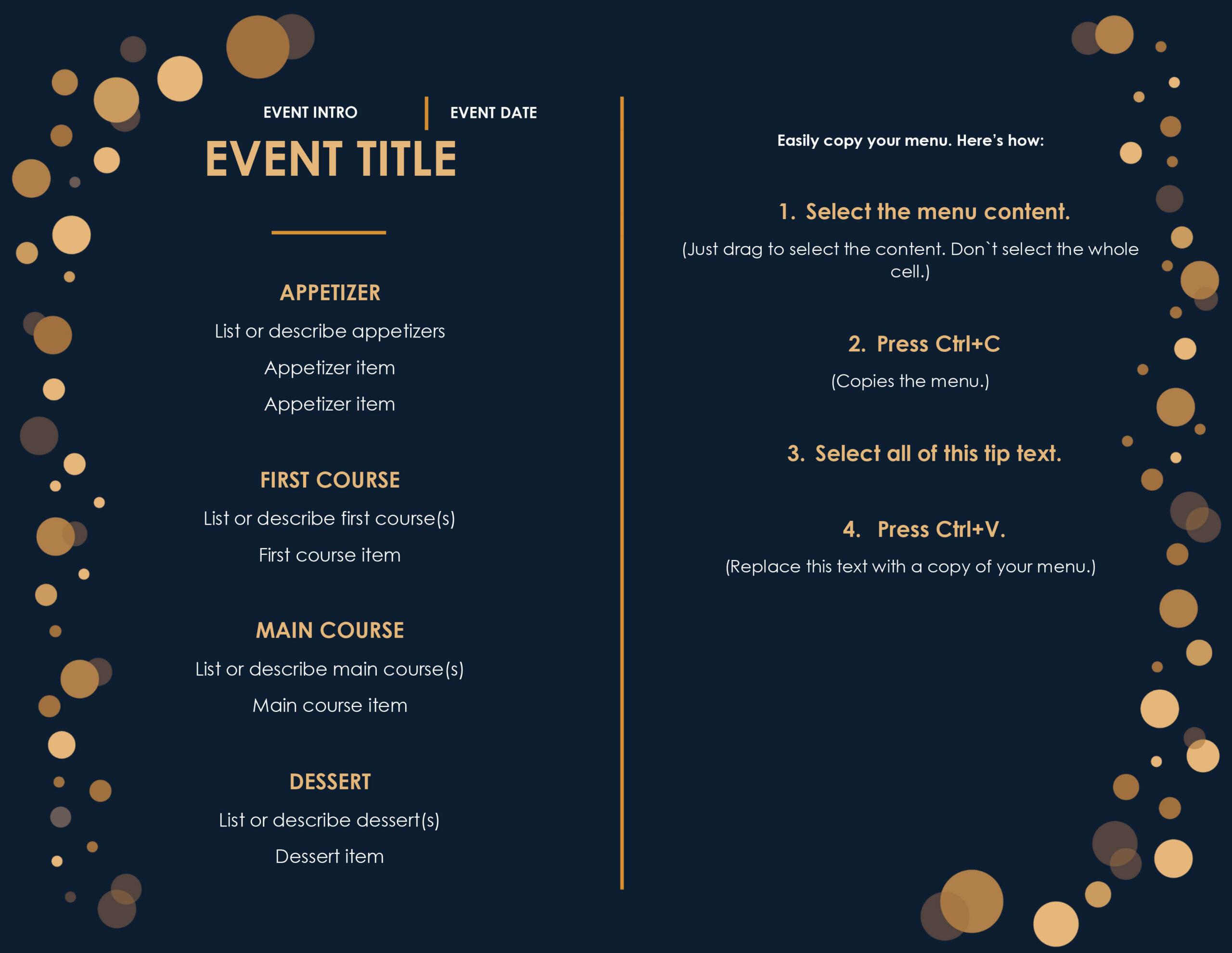 38 Free Simple Menu Templates For Restaurants, Cafes, And Parties regarding Free Printable Menu Templates Word
