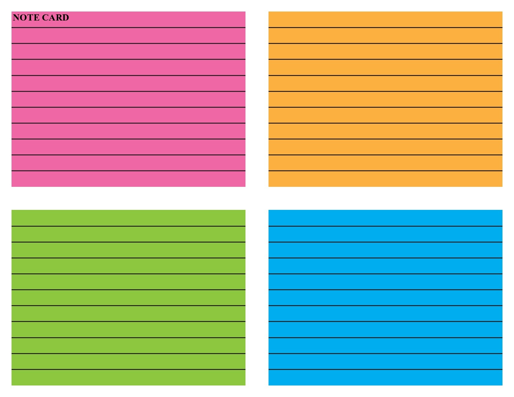 39 Simple Note Card Templates &amp;amp; Designs ᐅ Templatelab with regard to Free Printable Blank Index Cards
