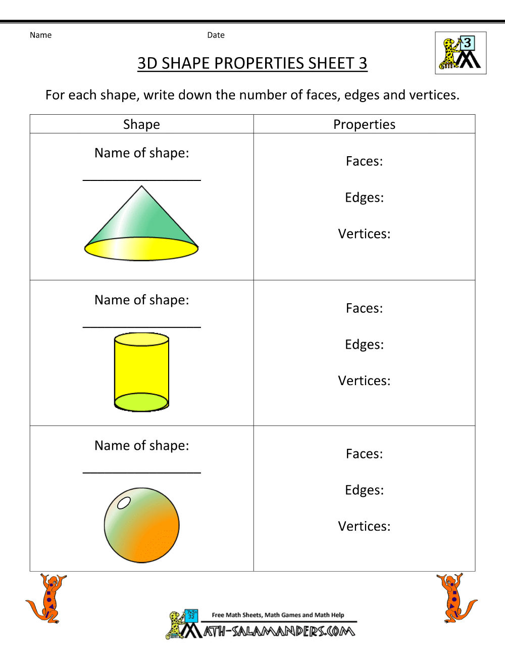 3Rd Grade Geometry Worksheets inside Free Printable Geometry Worksheets For 3Rd Grade