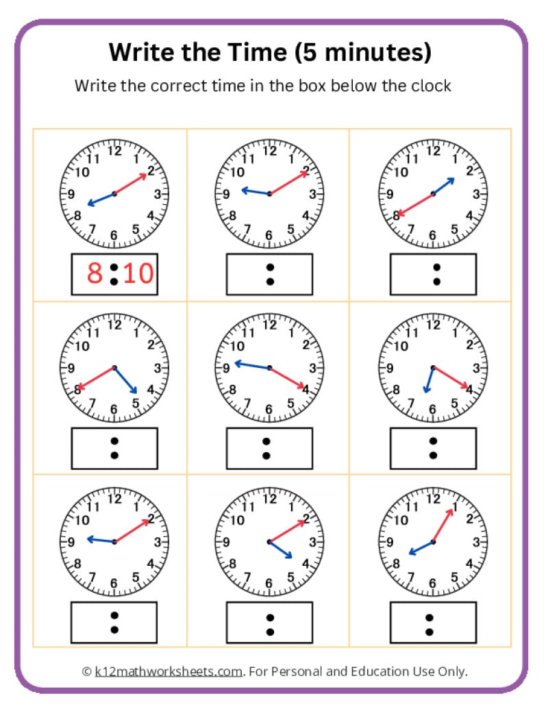 3Rd Grade Telling Time Worksheets - K12 Math Worksheets with regard to Free Printable Time Worksheets For Grade 3