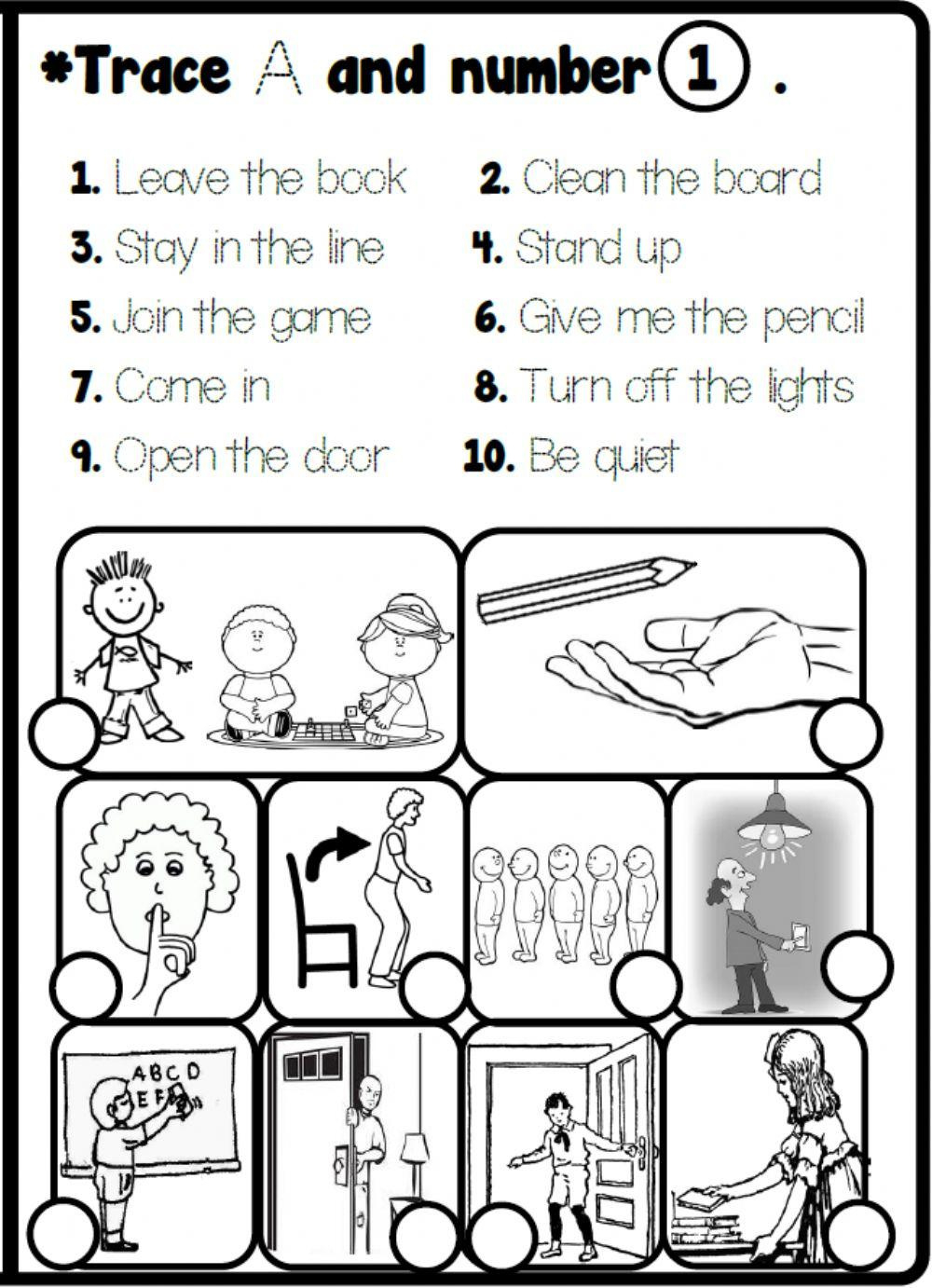 4.1. Classroom Rules - Look And Number Worksheet | Live Worksheets intended for Free Printable Classroom Rules Worksheets