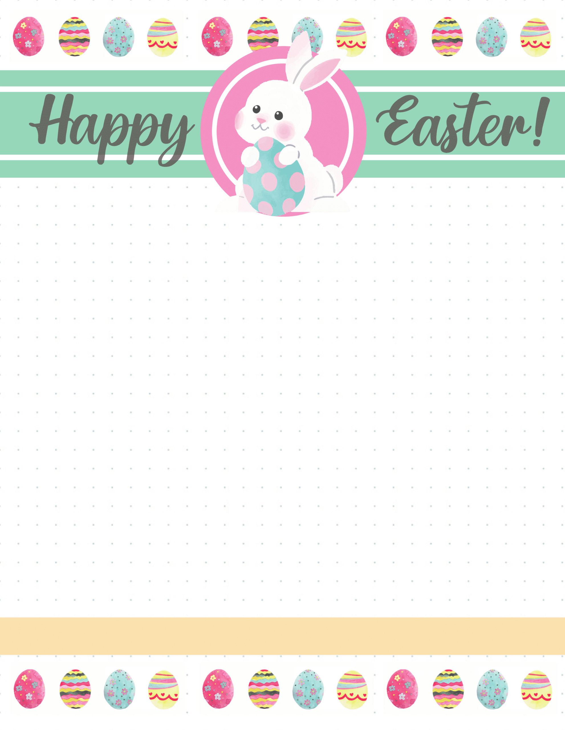4 Free Printable Easter Bunny Letters with Free Printable Easter Stationery