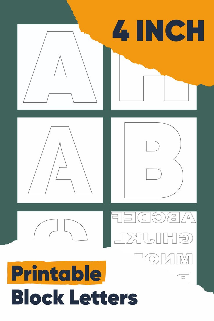 4 Inch Block Letters - 13 Free Pdf Printables | Printablee with regard to Free Printable Block Letters