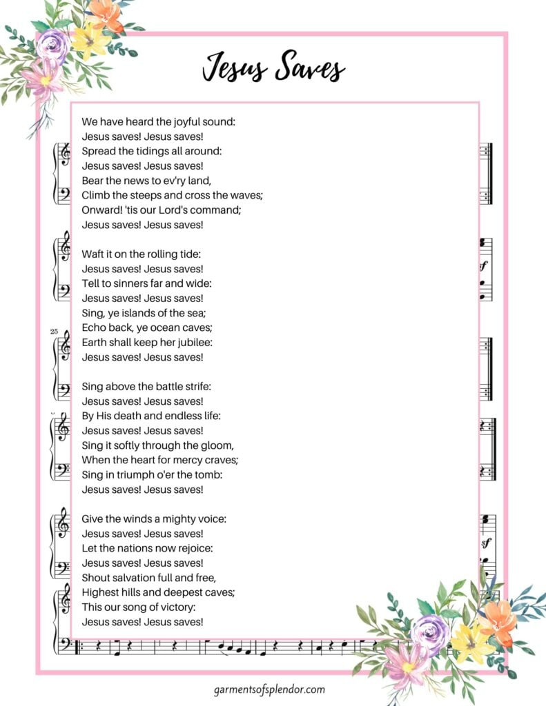 40 Beautiful Easter Hymns (With Free Printable Lyrics) - inside Free Printable Lyrics To Christian Songs